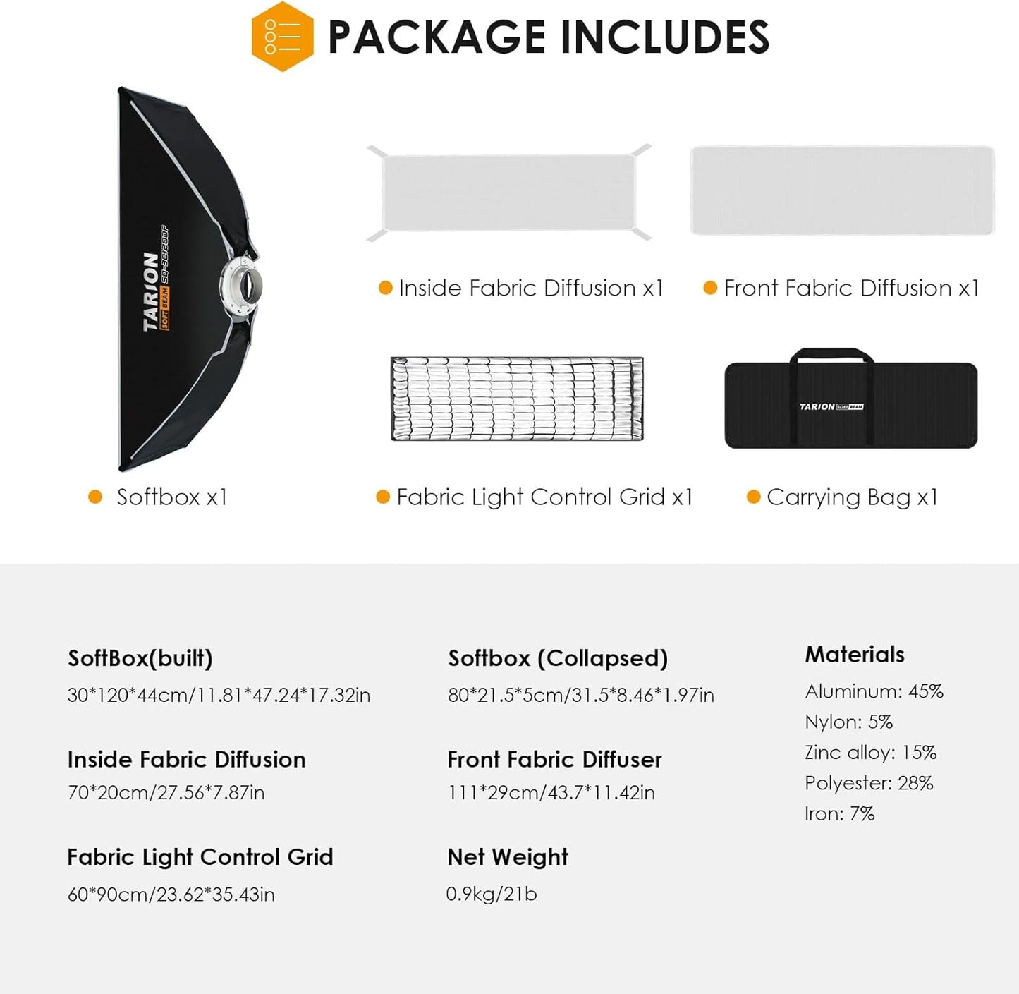 TARION SQ-30120F Quick Fold Softbox