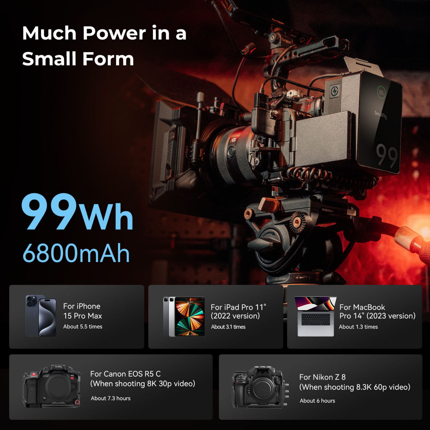 SmallRig VB99 Pro Mini V-Mount Battery (4292)
