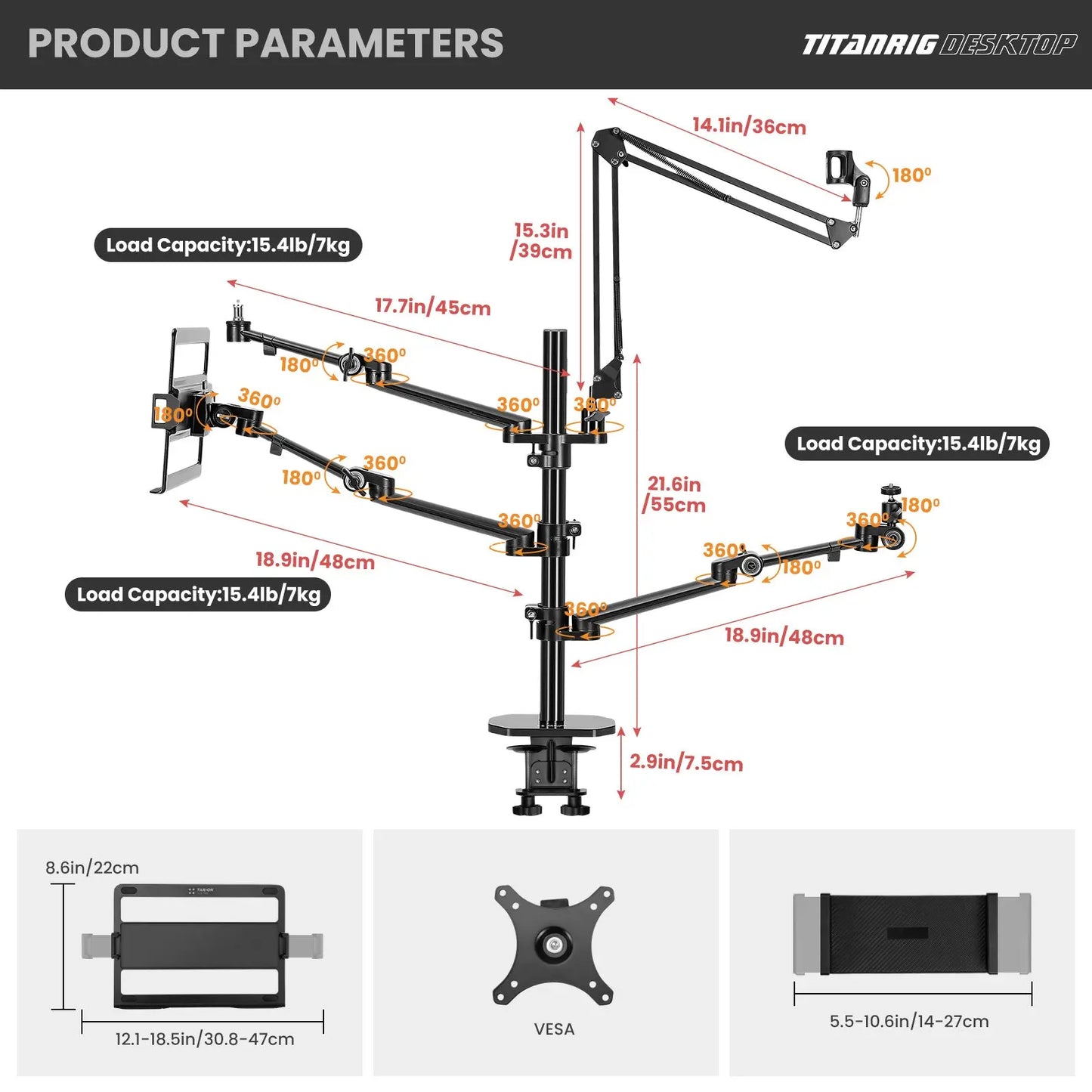 TARION Titanrig Desktop Set