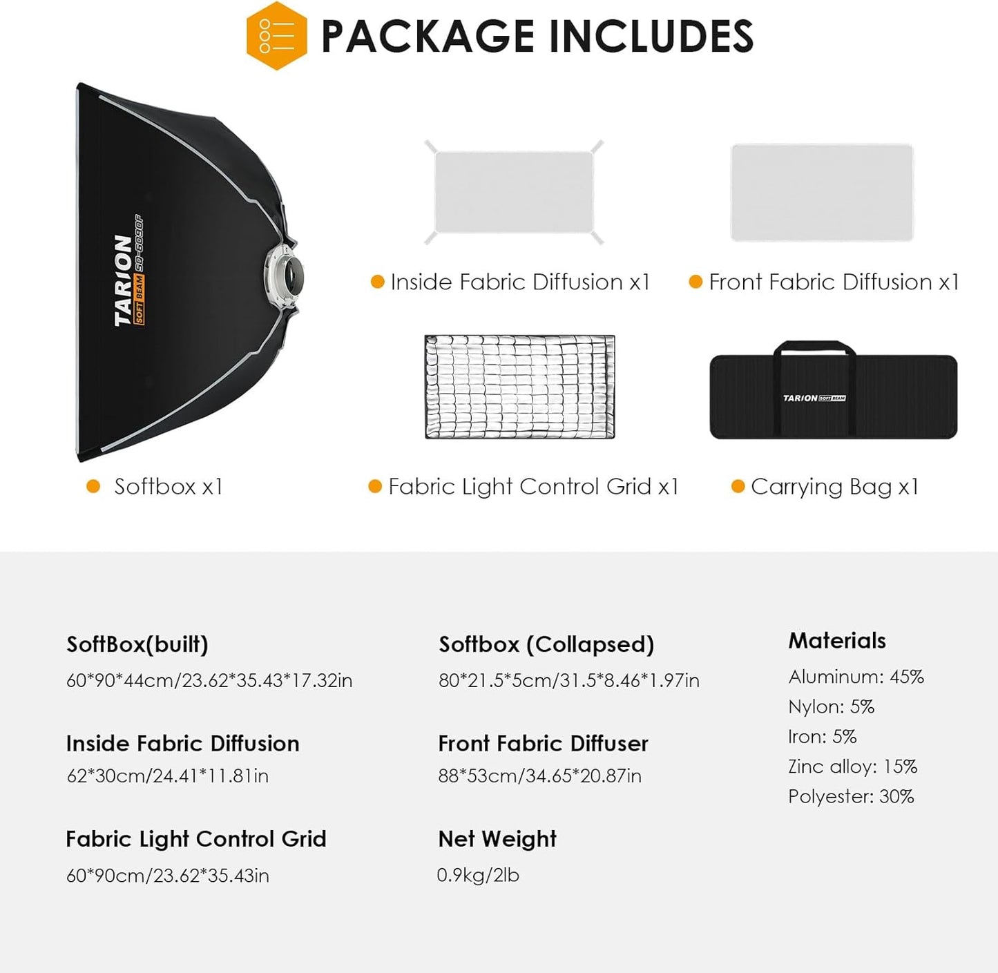 TARION SQ-6090F Quick Fold Softbox