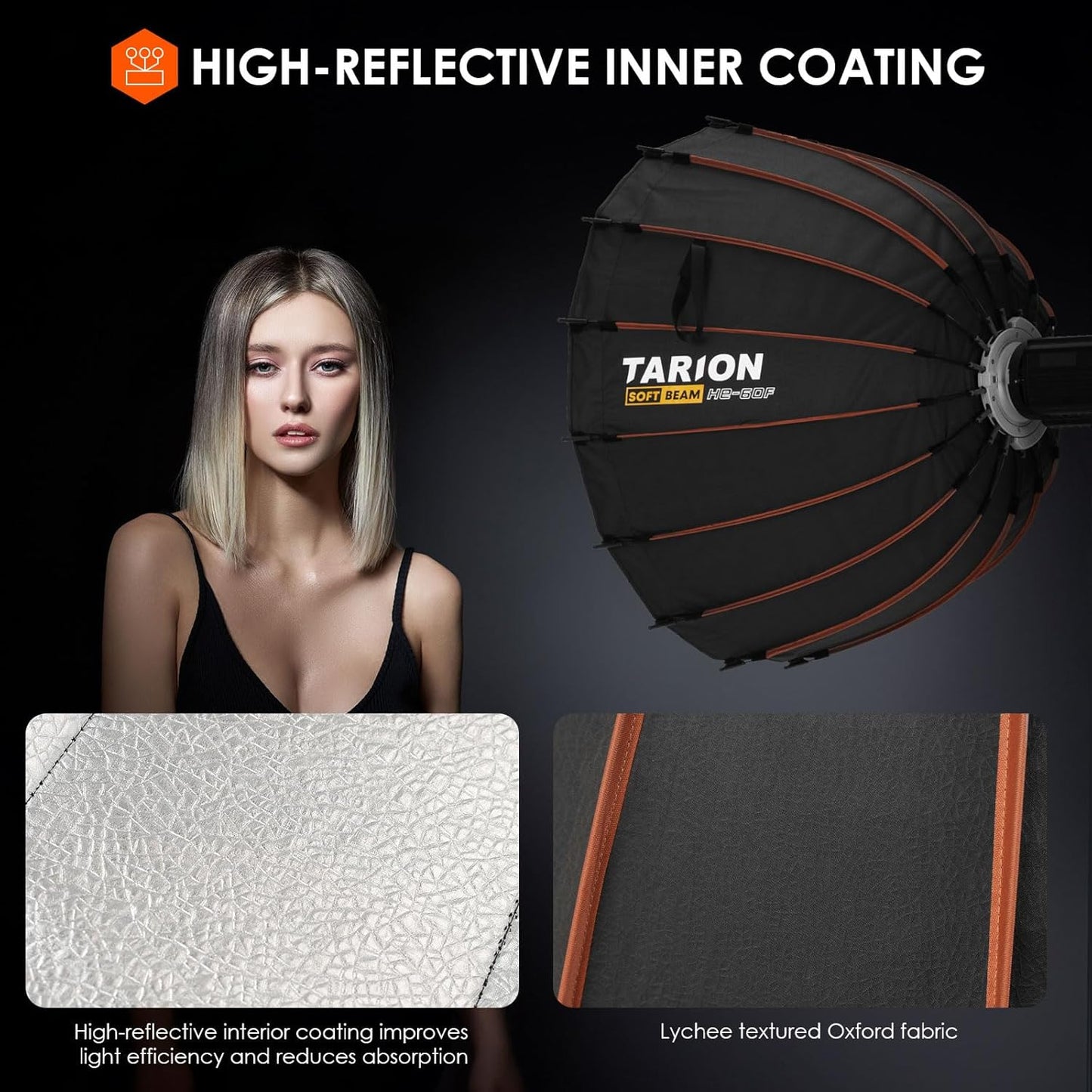 TARION SOFTBEAM HE‑60F Parabolic Softbox (With Grid)