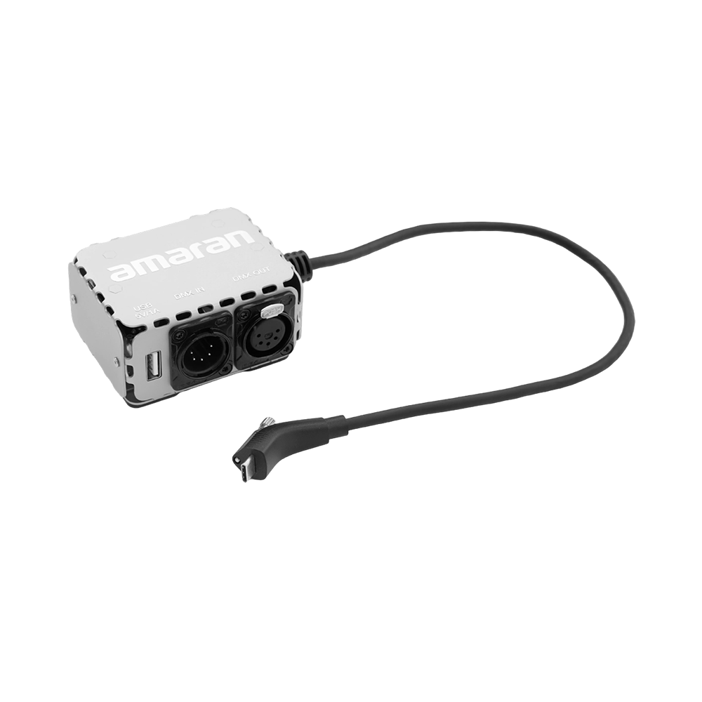 amaran USB-C to 5-Pin DMX In & Out Adapter